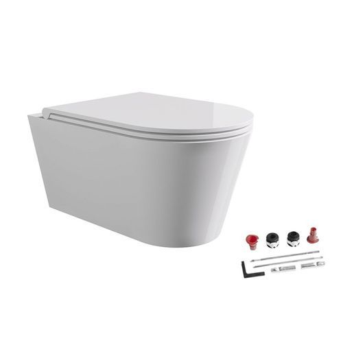 Унитаз подвесной Alice Hide 31170101SET белый с сиденьем микролифт безободковый