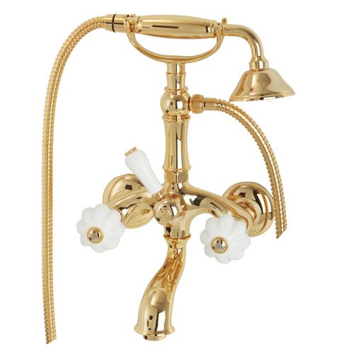 Смеситель для ванны Migliore OLIVIA 19020 настенный белый/золото