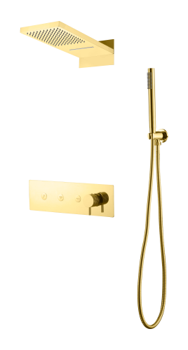 Душевая система Boheme Fusion 130-G встраиваемая в стену цвет золото