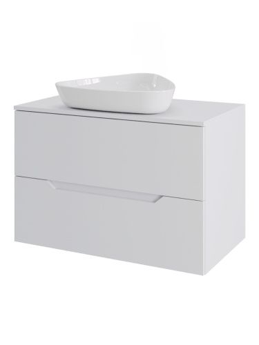 Тумба с раковиной Orange Line Li-70TuwMDF+B07-500W 70х50 подвесная цвет белый