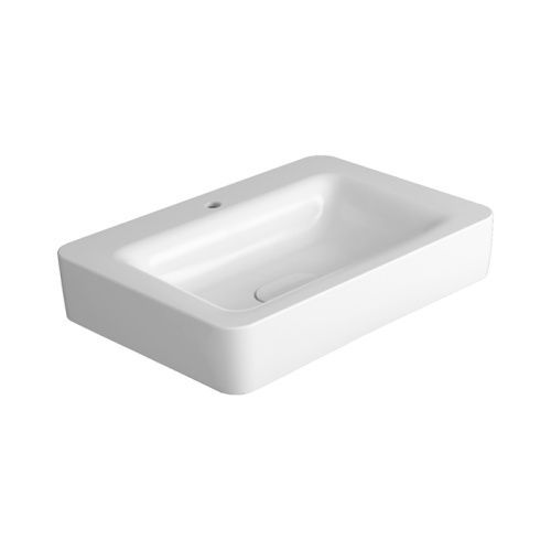 Раковина керамическая Simas Henges HE10bi*1 70х50 накладная цвет белый 1 отверстие под смеситель