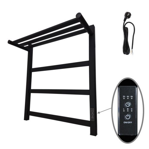 Полотенцесушитель электрический Маргроид Вид 81-10 профильный 8110p-6050-1083-9005R 55х60 черный