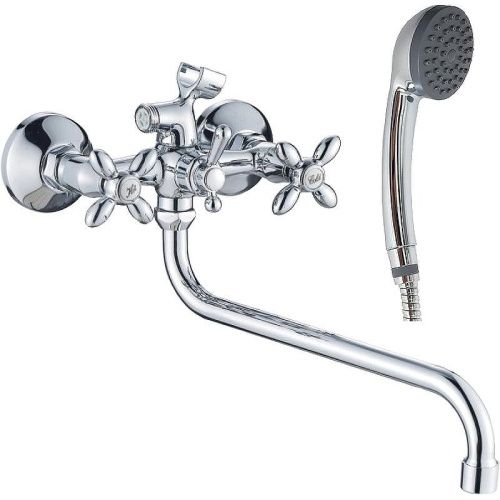 Смеситель для ванны и душа Haiba HB2227 настенный хром