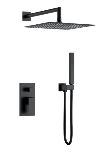 Душевая система Boheme Qubic 474-3-B встраиваемая в стену цвет черный