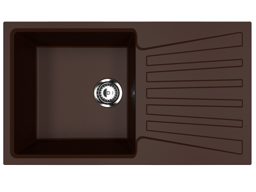 Кухонная мойка Ulgran Classic U-703-345 85х50 цвет коричневый
