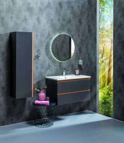 Тумба под раковину Armadi Art Capolda 849-085-A 80х50 подвесная цвет черный