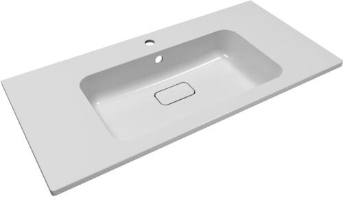 Раковина из искусственного камня Florentina Палермо 1000 10.230.01000.001 100х50 накладная цвет белый 1 отверстие под смеситель