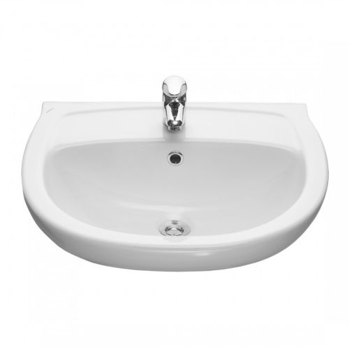 Раковина из сантехнического фарфора Santeri Версия 131115S0011B0 60х50 подвесная цвет белый 1 отверстие под смеситель