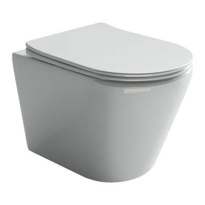 Унитаз подвесной Ceramica Nova HIGHLIGHT CN1804 белый с сиденьем микролифт безободковый душевой смыв