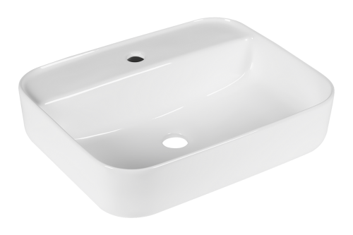 Раковина мебельная из сантехнического фарфора Milleau Miel MU0084B-GW 50 MU0084B-GW 50х40 накладная цвет белый