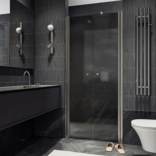 Душевая дверь Maybah Glass MGD-429-5 120х200 стекло тонированное профиль хром