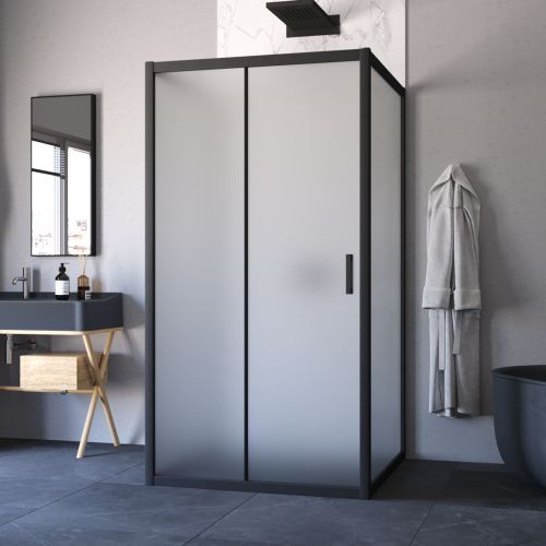 Душевой уголок Vegas-Glass ZP-U TUR+NOVO ZP-U NOVO h2000 120*100 02М 10 120х100 стекло матовое профиль черный без поддона