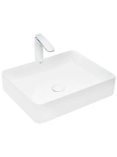 Раковина из сантехнического фаянса WeltWasser WW SK 10000003842 50х40 подвесная цвет белый без отверстий под смеситель