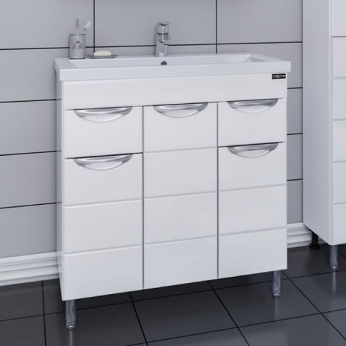 Тумба под раковину СанТа Родос 206015 80х40 подвесная цвет белый