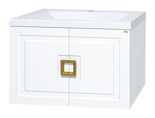Тумба под раковину Misty Галвер Пр-Гал06080-0011По 80х50 подвесная цвет белый