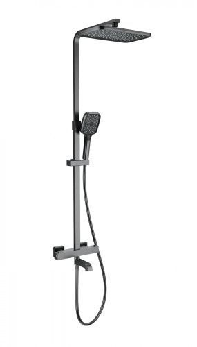 Душевая стойка Wonzon & Woghand Stay WW-B3026-T1-BGG настенная цвет серый с термостатом