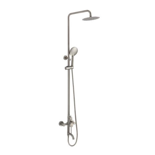 Душевая стойка Voda VST220VSL настенная цвет нержавеющая сталь