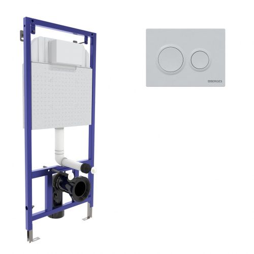 Комплект сантехническая инсталляция с клавишей смыва Berges NOVUM 040261