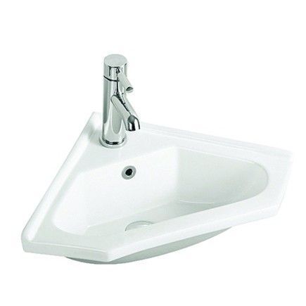 Раковина из сантехнического фаянса CeramaLux 9068B 40х40 встраиваемая цвет белый 1 отверстие под смеситель - фото 2