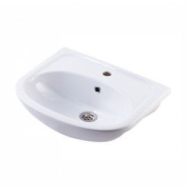 Раковина из сантехнического фаянса СанТа Уют50 50х40 накладная цвет белый