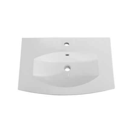 Раковина из искусственного камня Cezares 50193 80х50 подвесная цвет белый 1 отверстие под смеситель