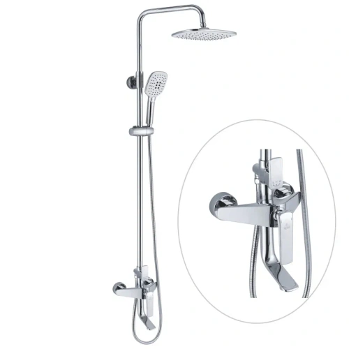 Душевая стойка Rose R1336 настенная цвет белый