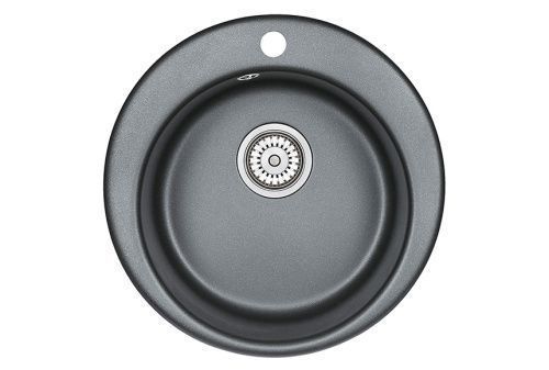 Кухонная мойка Granula 4801, ШВАРЦ 50х50 цвет черный поверхность матовая