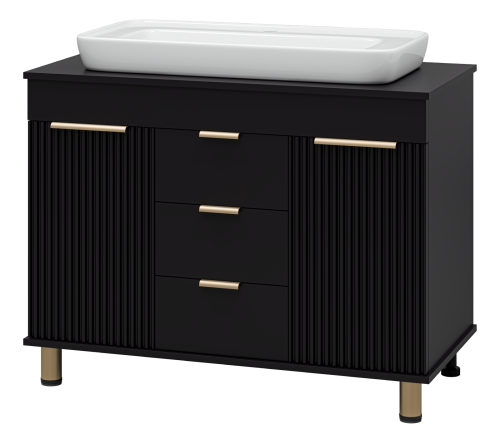 Тумба под раковину Brevita Enfida ENF-06100-0243Я 100х50 напольная цвет черный