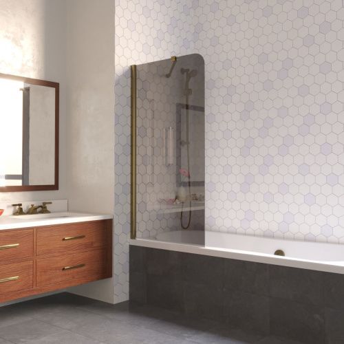 Душевая шторка на ванну Vegas-Glass EV LUX ST EV LUX ST 76 05 07 L 75х150 стекло тонированное профиль бронза ориентация левая