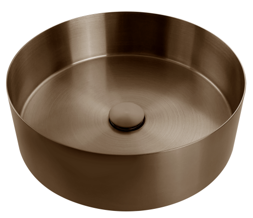 Раковина из нержавеющей стали AltroBagno Luna AltroBagnoLuna001004BrAn 40х40 накладная цвет бронза