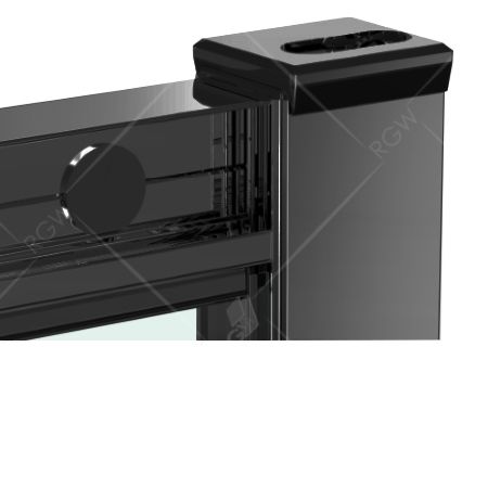 Душевой уголок RGW Classic 32095400-14 100х100 стекло прозрачное профиль черный без поддона - фото 2