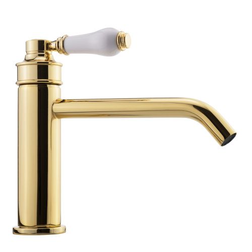 Смеситель Migliore ERMITAGE MINI 28578 на раковину золото/бежевый