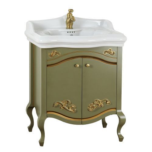 Тумба под раковину Migliore IMPERO 25976 70х50 напольная цвет зеленый