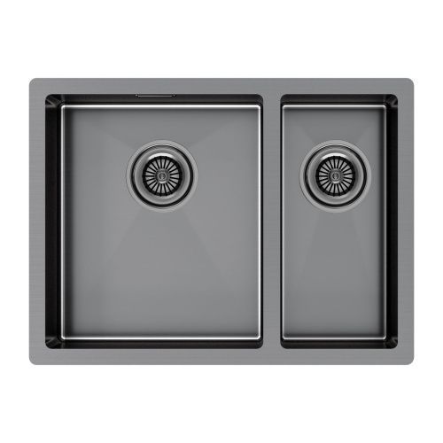 Кухонная мойка Paulmark GERBERG 59/2S UNI PM225944-GML 35х40 цвет вороненая сталь поверхность брашированная