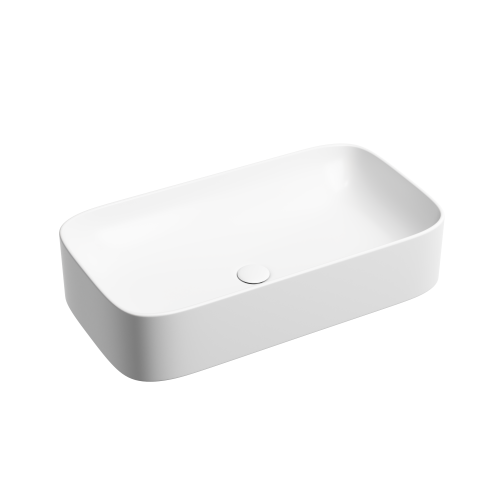 Раковина из сантехнического фарфора Ceramica Nova ELEMENT CN6054MW 70х40 накладная цвет белый без отверстий под смеситель