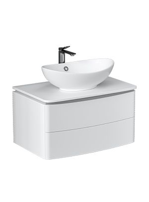Тумба под раковину Velvex LUNA tp.LUN.80.2Y 80х50 подвесная цвет белый