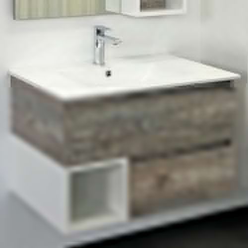 Тумба с раковиной Comforty Турин 00-00013913CF 80х50 подвесная цвет серый