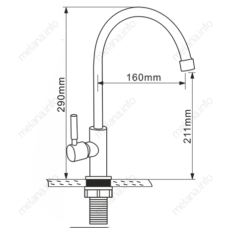 Смеситель для кухни Melana 6113 на мойку - фото 2