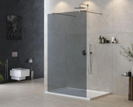 Душевая перегородка Cezares LIBERTA LIBERTA-L-2-120-120-GR-Cr 120х195 стекло тонированное профиль хром