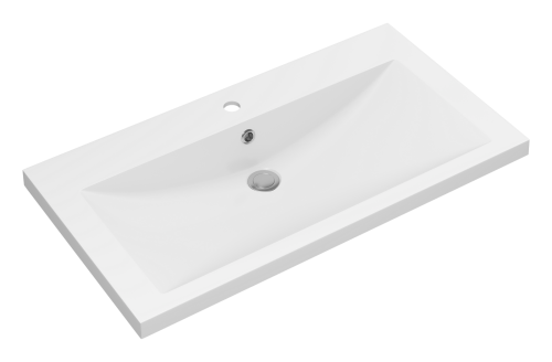 Раковина мебельная из искусственного камня Florentina Анита 90 10.150.00900.001 90х50 накладная цвет белый 1 отверстие под смеситель