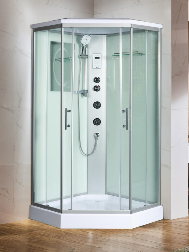 Душевая кабина WeltWasser WW500 10000003284 90х90 пятиугольная с крышей ориентация универсальная
