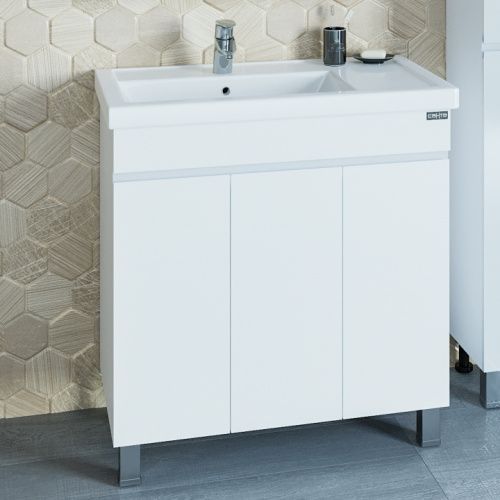 Тумба под раковину СанТа Марс 700217 80х40 напольная цвет белый