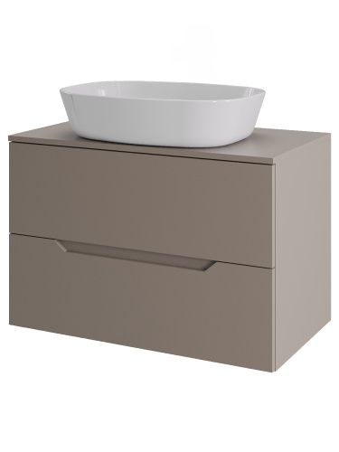 Тумба с раковиной Orange Line Li-70TuLMDF+B08-500W 70х50 подвесная цвет бежевый