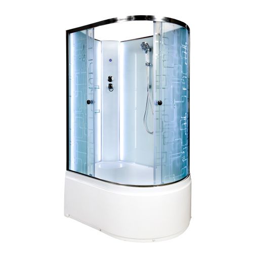 Душевая кабина AvaCan EM5012LNLED 120х90 асимметричная без крыши ориентация левая