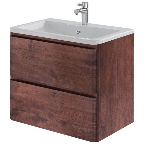 Тумба с раковиной Итана Roberto CS00082162 70х50 подвесная цвет коричневый