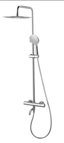 Душевая стойка Denberg LT-302 настенная цвет хром с термостатом