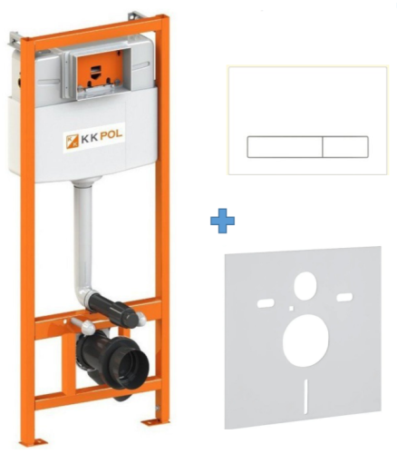 Инсталляция + кнопка смыва KK POL Standard 350/ZPW/425-101-S0