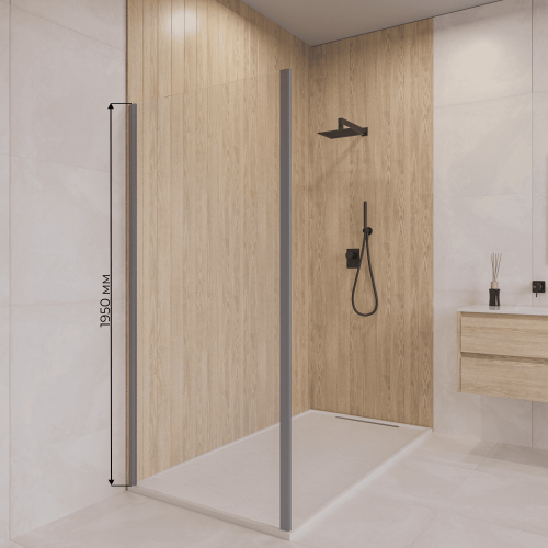 Боковая стенка RGW 352205207-110 70х195 стекло прозрачное профиль сатин