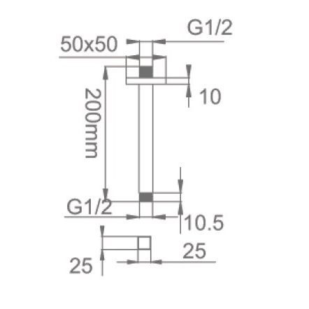Держатель верхнего душа RGW Gllon 07040050-06 золото - фото 2