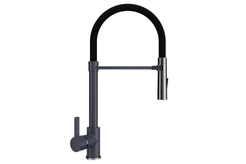 Смеситель для кухни Ulgran Classic U-024-343 на мойку серый